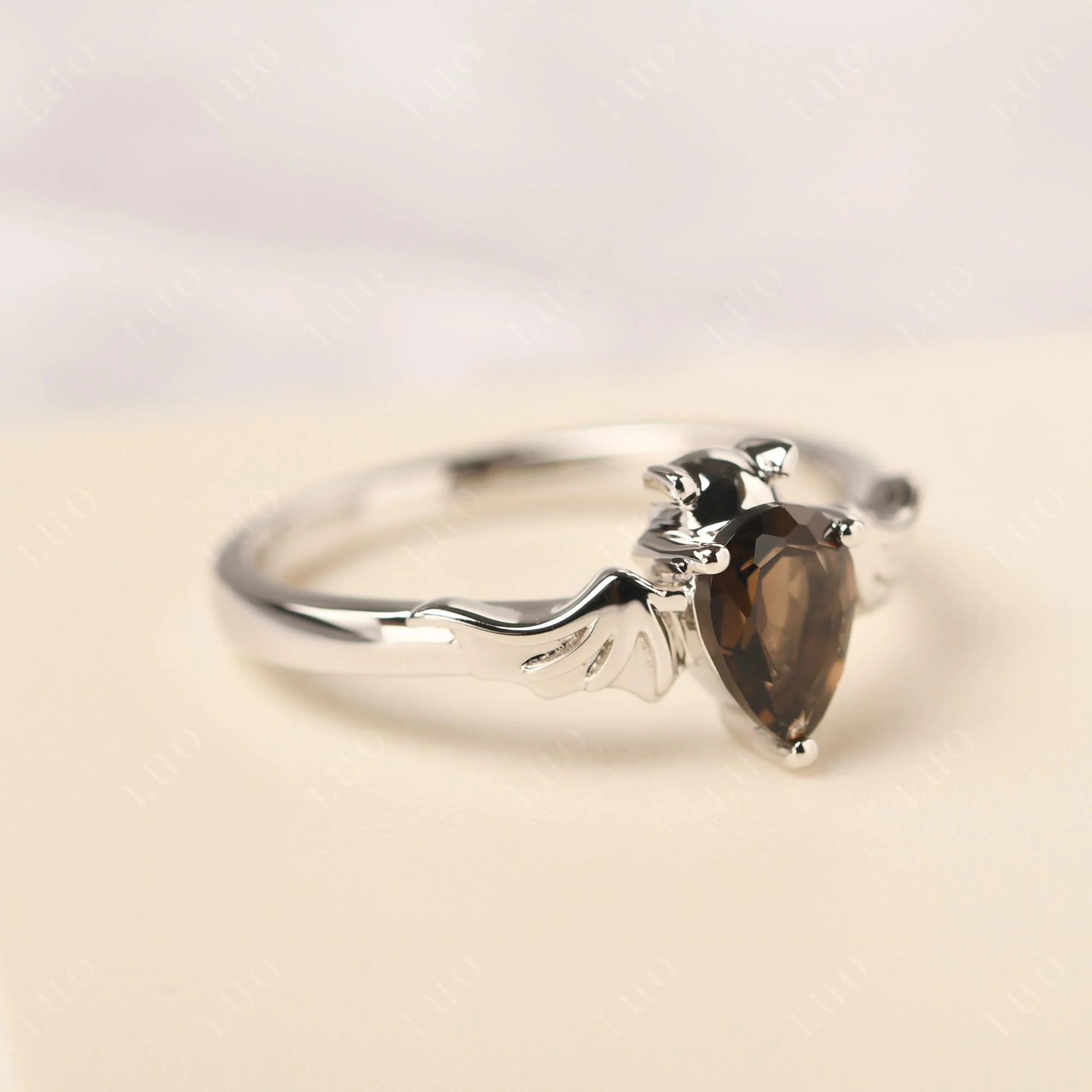 Smoky Quartz Bat Engagement Ring - Image 30