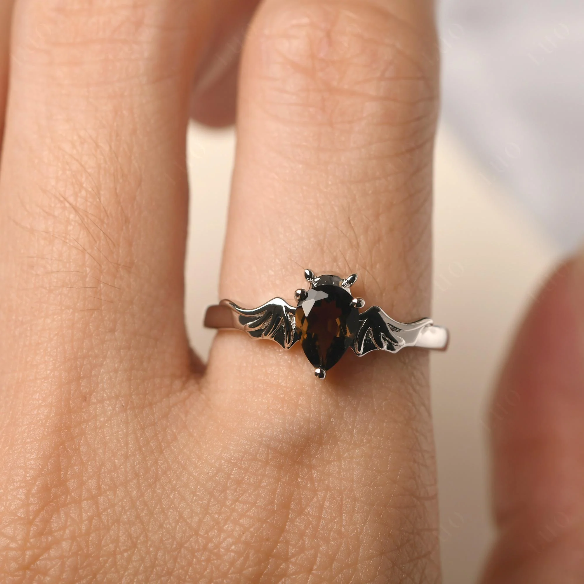 Smoky Quartz Bat Engagement Ring - Image 33