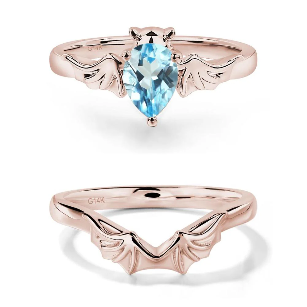 Swiss Blue Topaz Bat Ring - Image 11