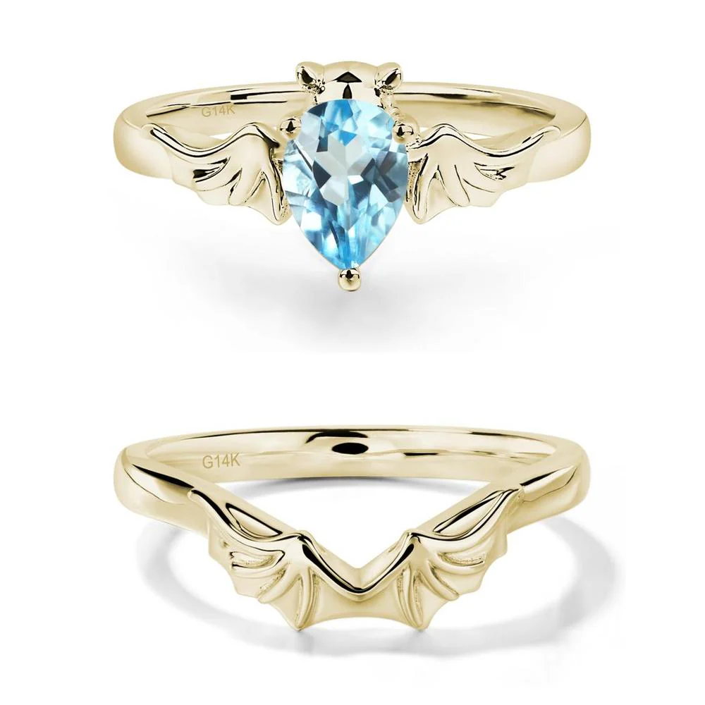 Swiss Blue Topaz Bat Ring - Image 15