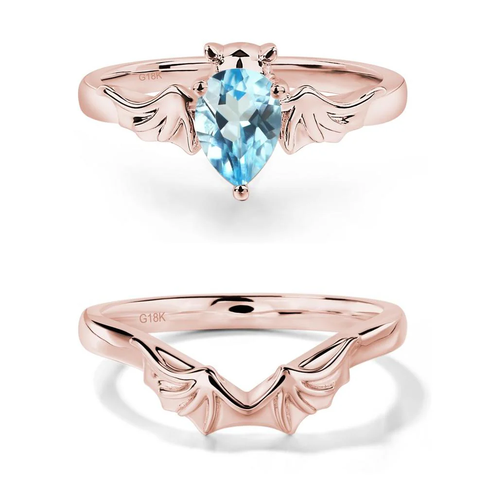 Swiss Blue Topaz Bat Ring - Image 17