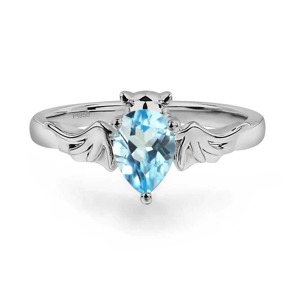 Swiss Blue Topaz Bat Ring - Image 2