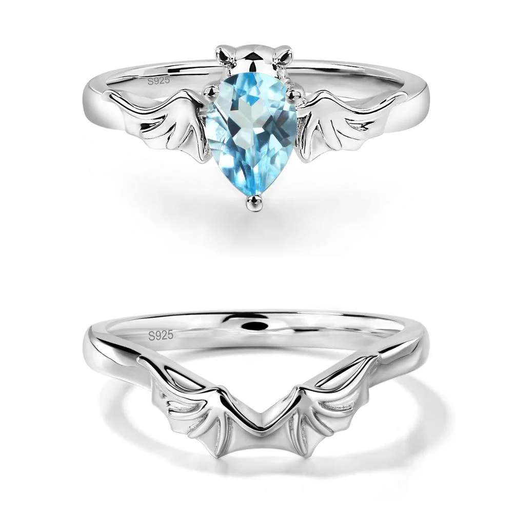 Swiss Blue Topaz Bat Ring - Image 27
