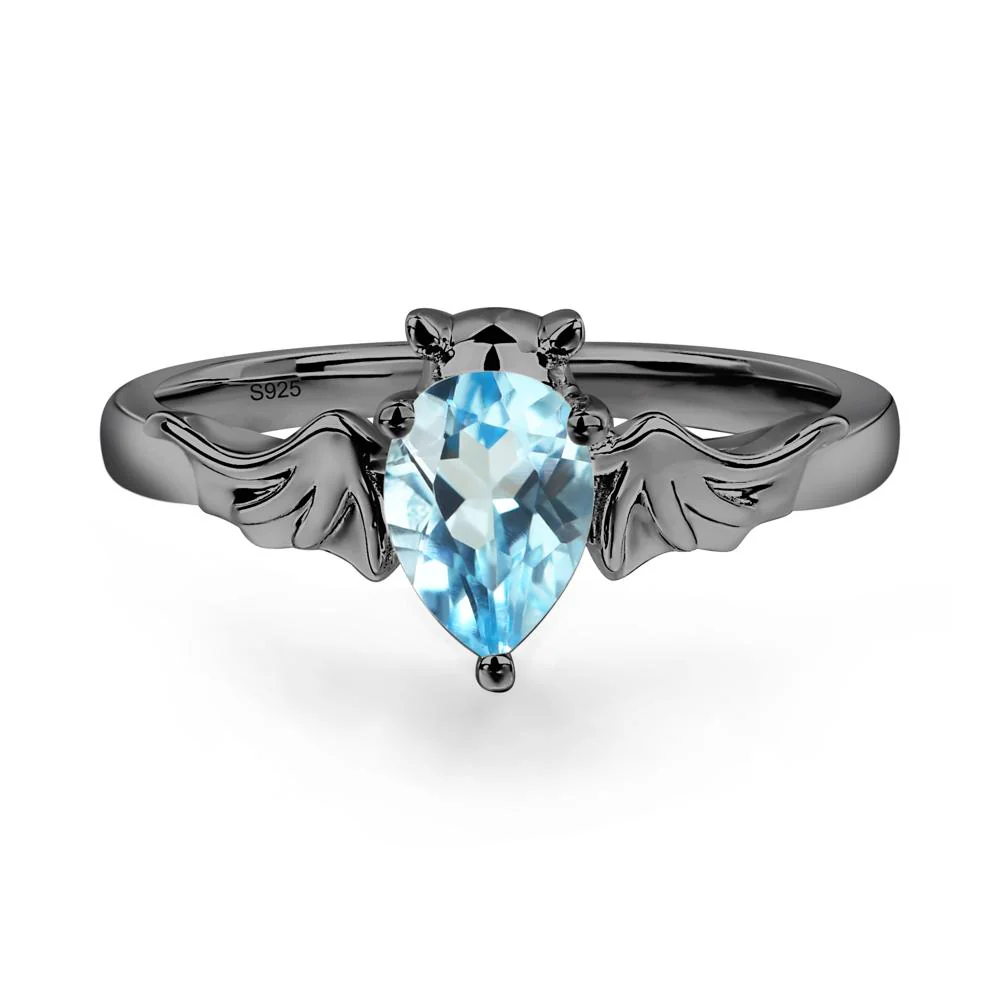 Swiss Blue Topaz Bat Ring - Image 3