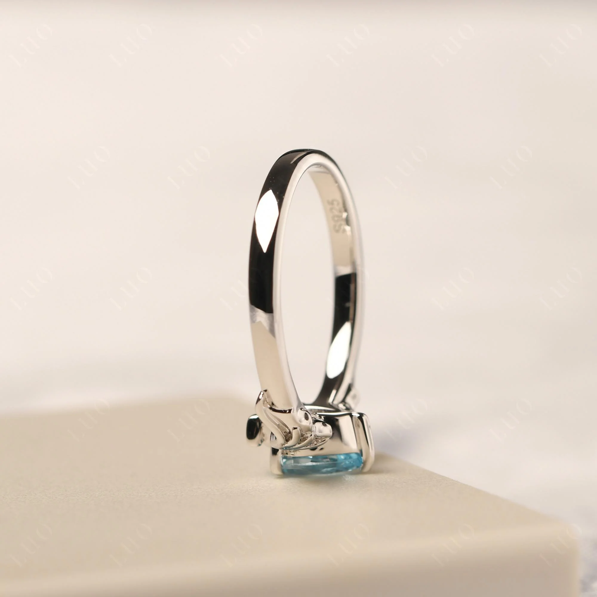 Swiss Blue Topaz Bat Ring - Image 32