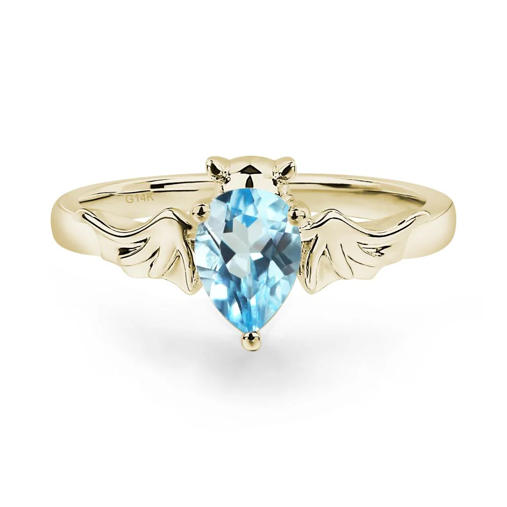 Swiss Blue Topaz Bat Ring - Image 5