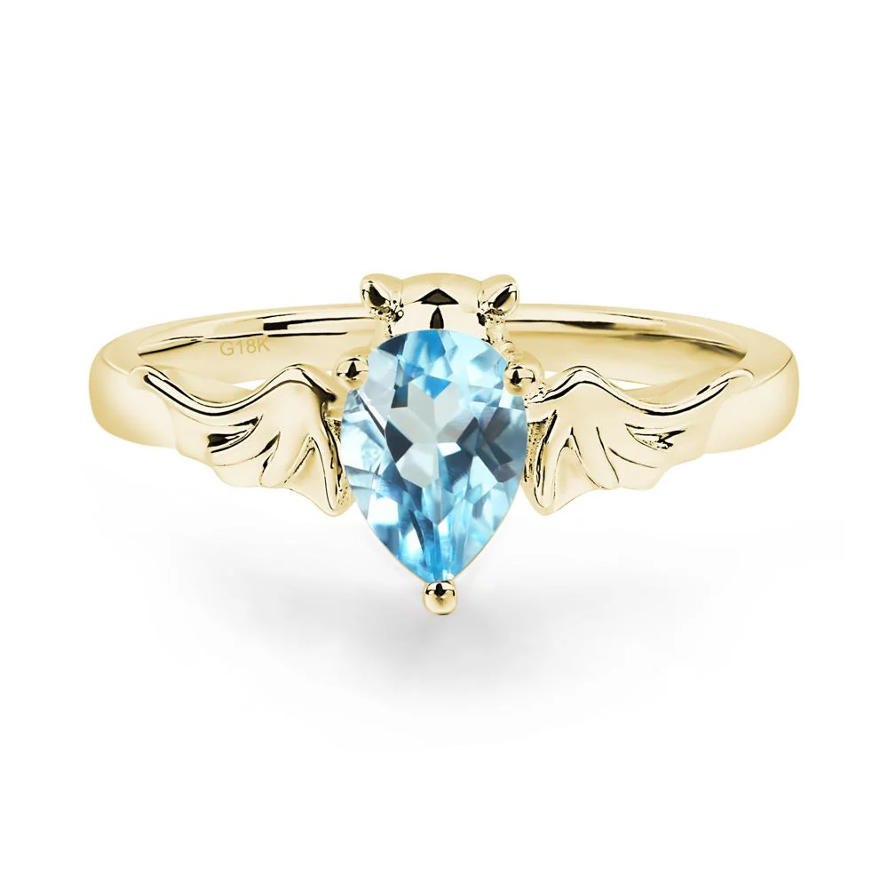 Swiss Blue Topaz Bat Ring - Image 6