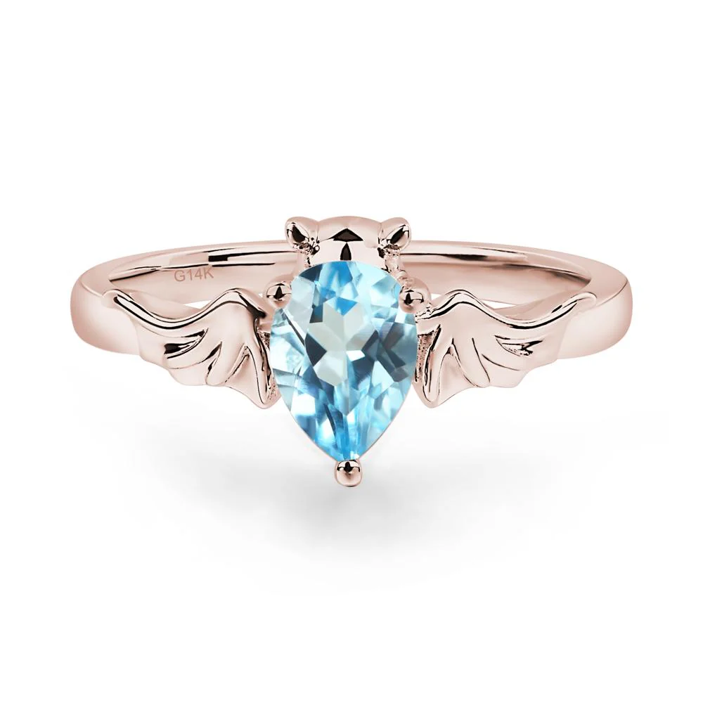 Swiss Blue Topaz Bat Ring - Image 8