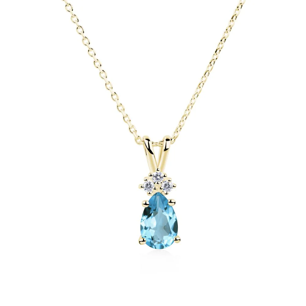 Pear Shaped Swiss Blue Topaz Necklace - Image 8