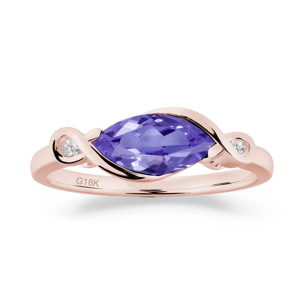 Teardrop Tanzanite Infinity Knot Ring - Image 5