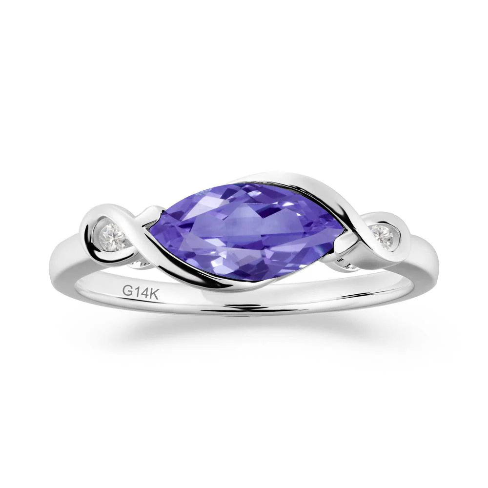 Teardrop Tanzanite Infinity Knot Ring - Image 9