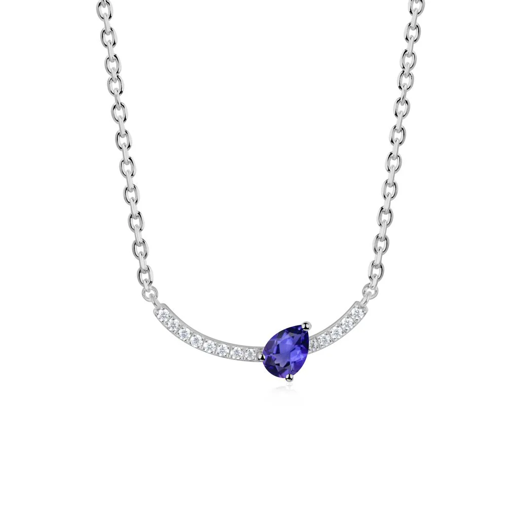 Teardrop Tanzanite Smile Necklace - Image 6