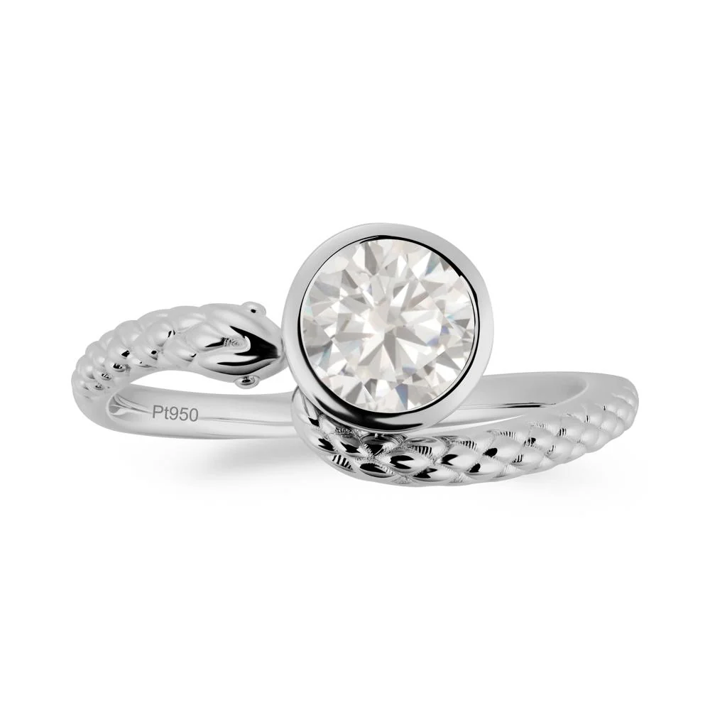 Textured Cubic Zirconia Snake Ring - Image 5