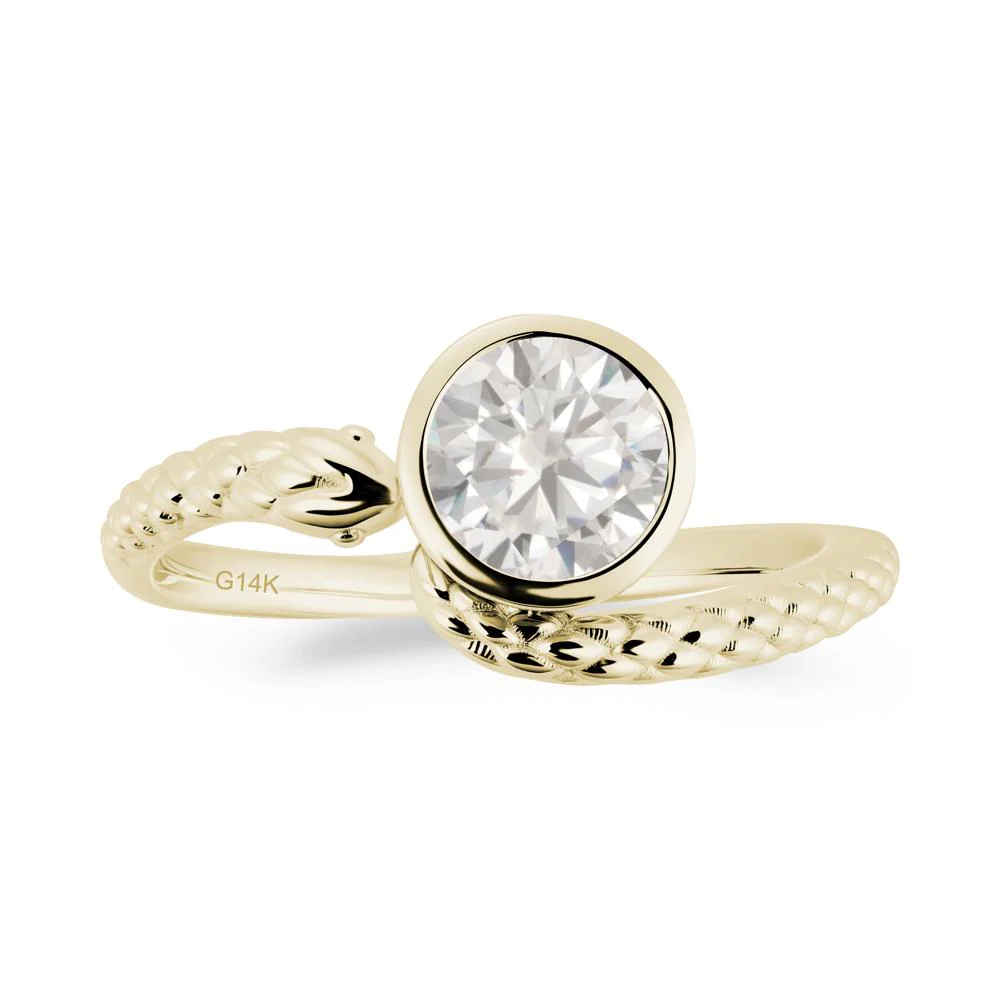 Textured Cubic Zirconia Snake Ring - Image 6