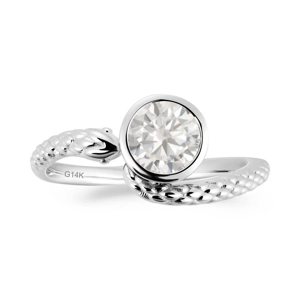Textured Cubic Zirconia Snake Ring - Image 7