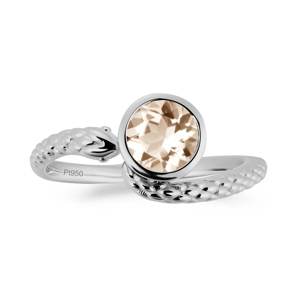 Textured Morganite Snake Ring - Image 8