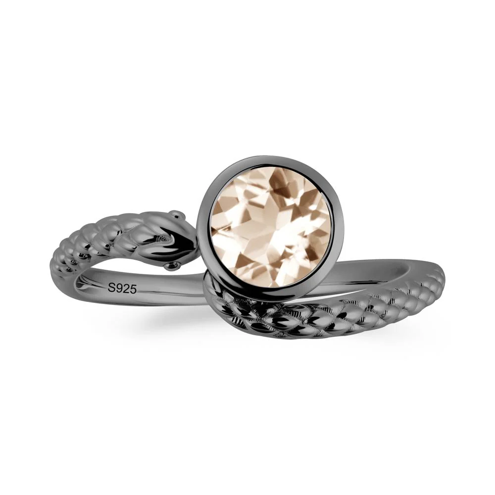 Textured Morganite Snake Ring - Image 9