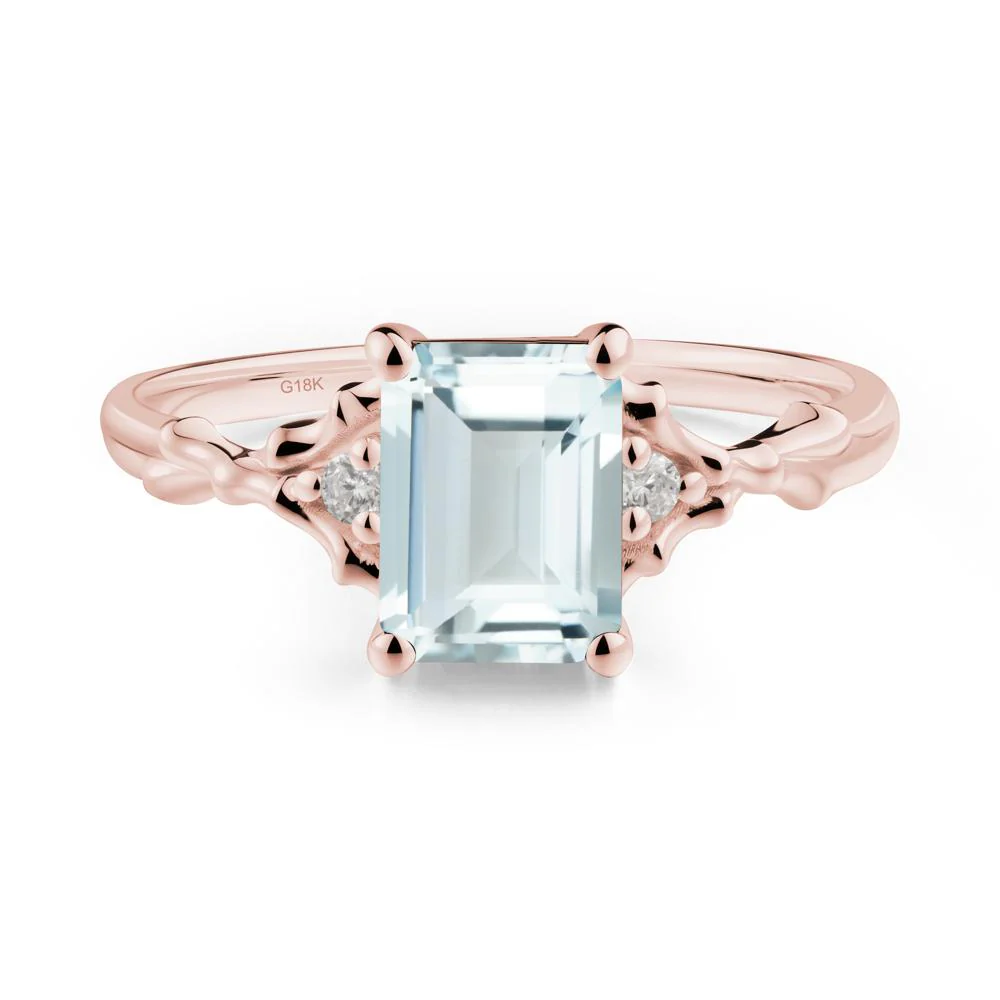 Thorn Twig Emerald Cut Aquamarine Ring - Image 5