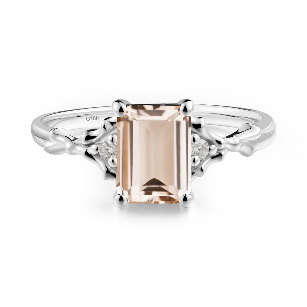 Thorn Twig Emerald Cut Morganite Ring - Image 2