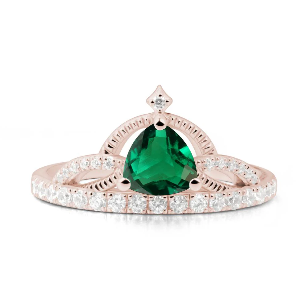 Tiara Emerald Engagement Ring - Image 9