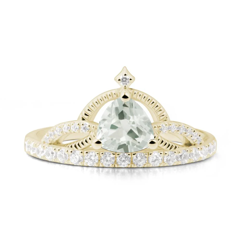 Tiara Green Amethyst Engagement Ring - Image 5