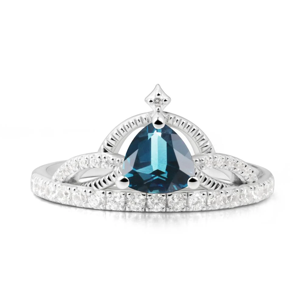 Tiara London Blue Topaz Engagement Ring - Image 7