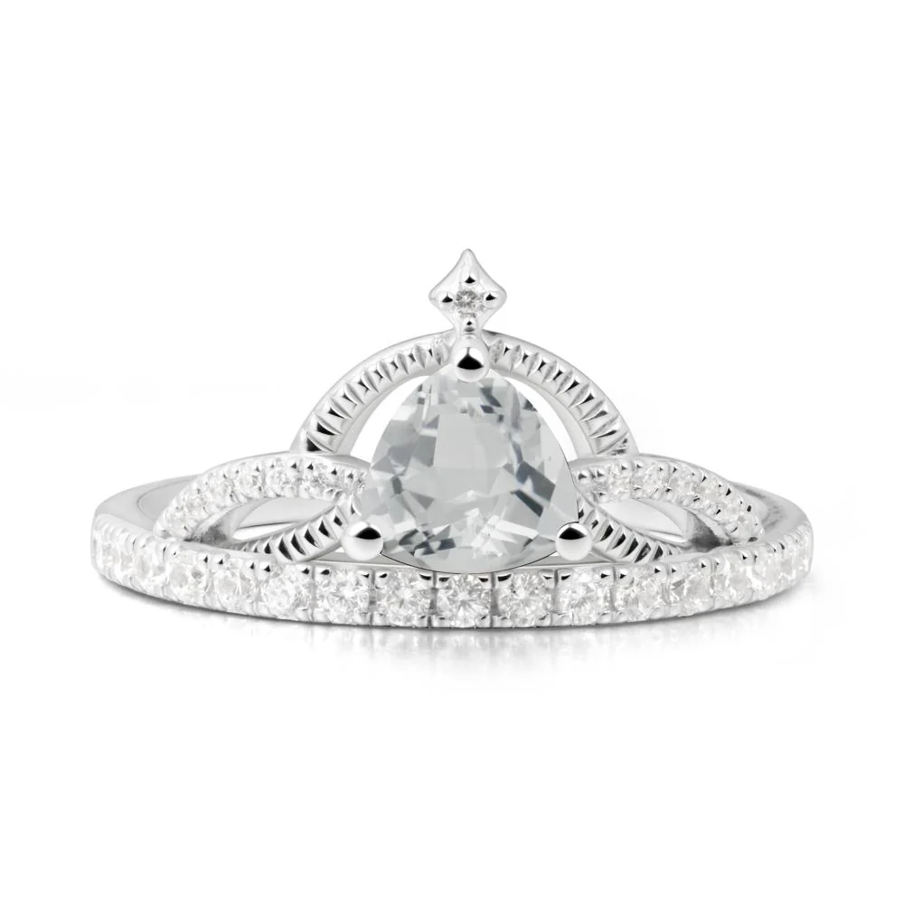 Tiara White Topaz Engagement Ring - Image 5