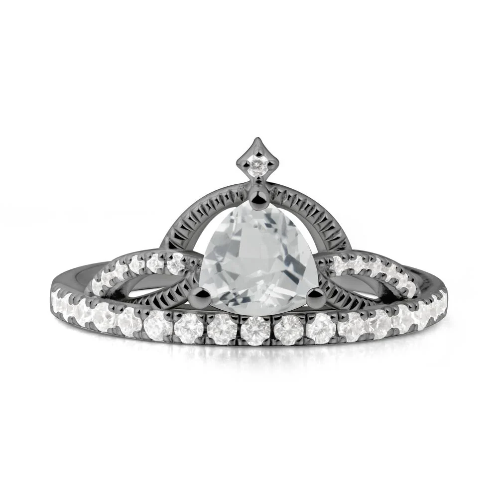Tiara White Topaz Engagement Ring - Image 6