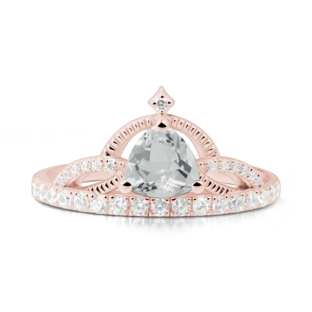 Tiara White Topaz Engagement Ring - Image 8