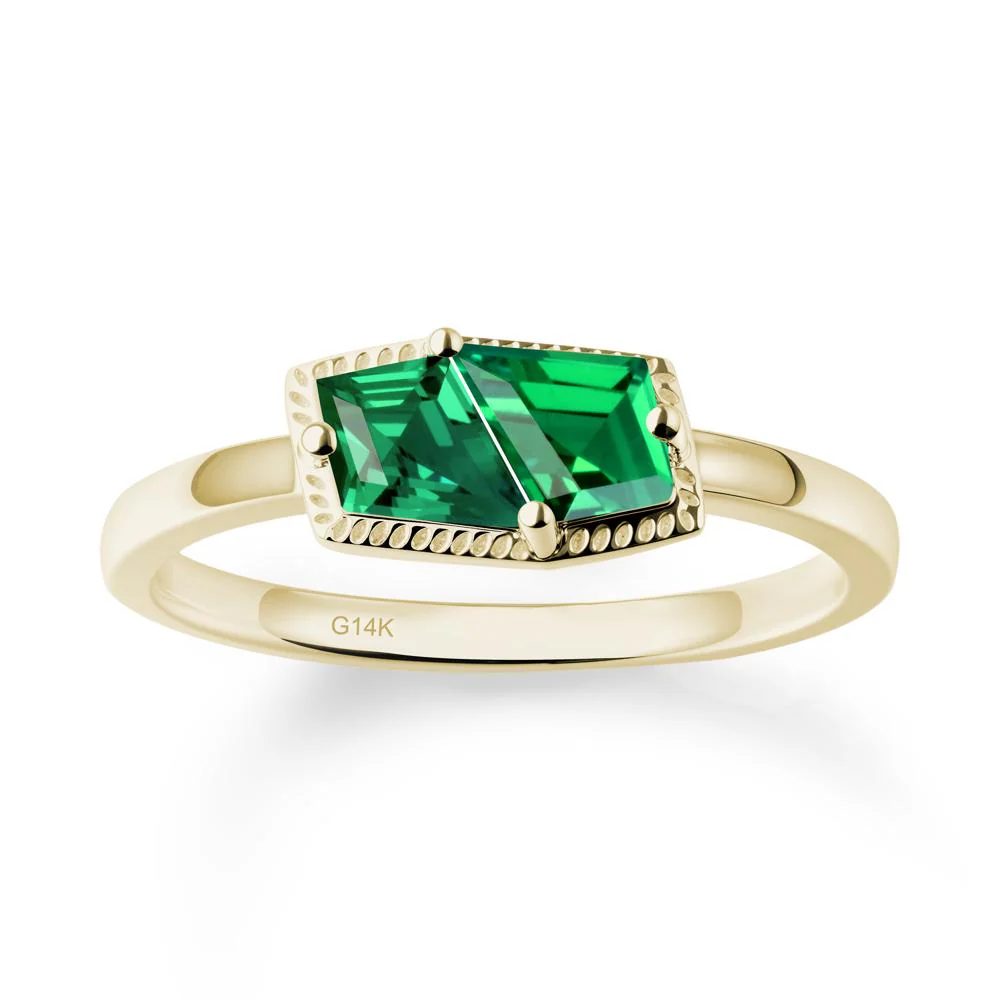 Toi Et Moi Kite Emerald Ring - Image 3