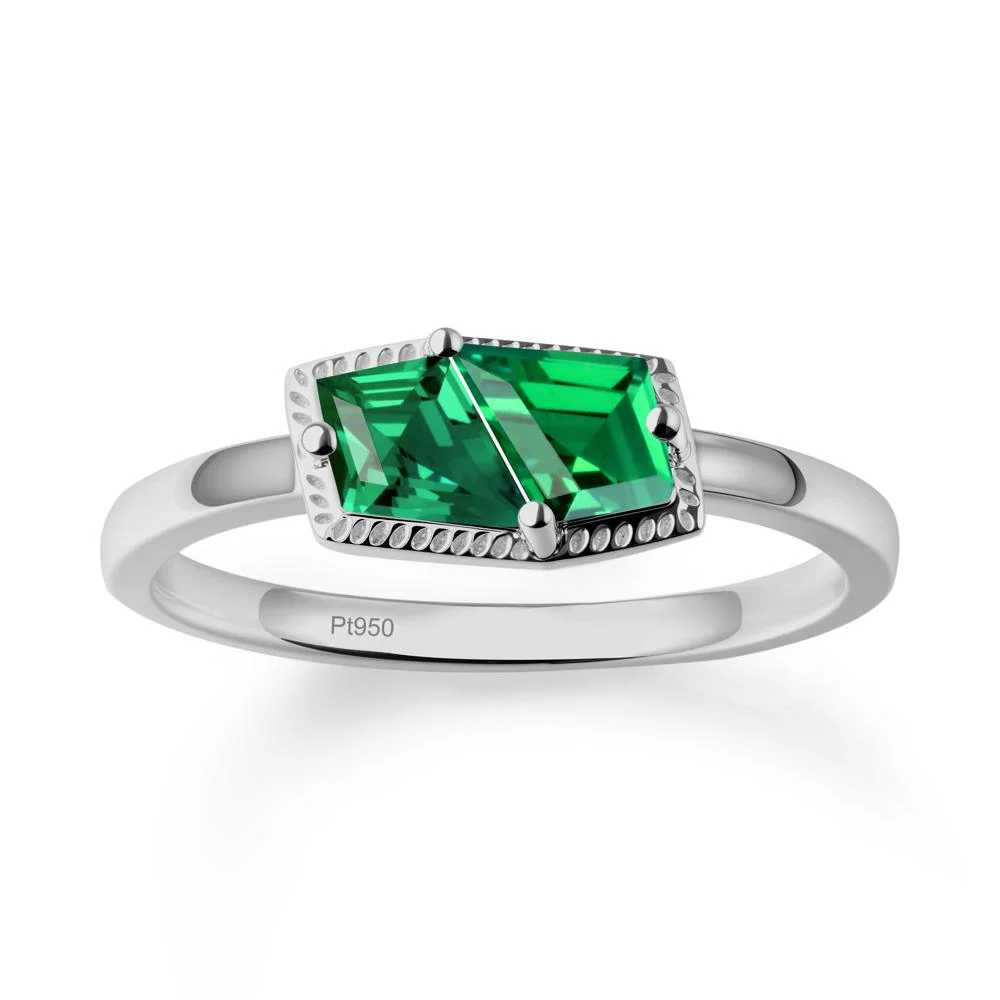 Toi Et Moi Kite Emerald Ring - Image 8