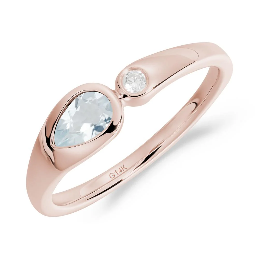 Toi Et Moi Pear-Cut Aquamarine Ring - Image 5