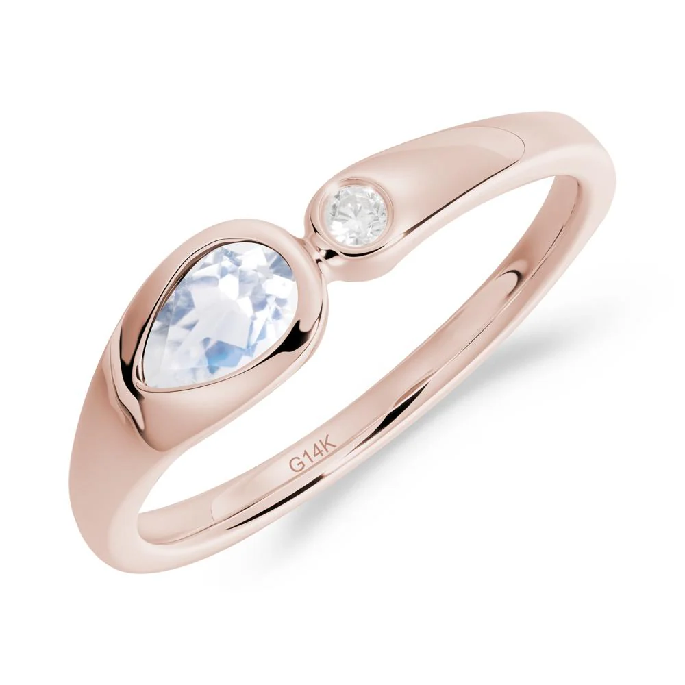 Toi Et Moi Pear-Cut Moonstone Ring