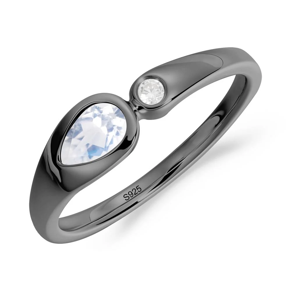 Toi Et Moi Pear-Cut Moonstone Ring - Image 2