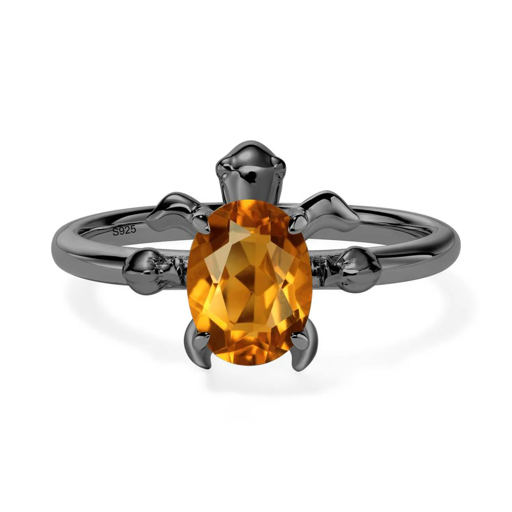 Citrine Turtle Engagement Ring - Image 2