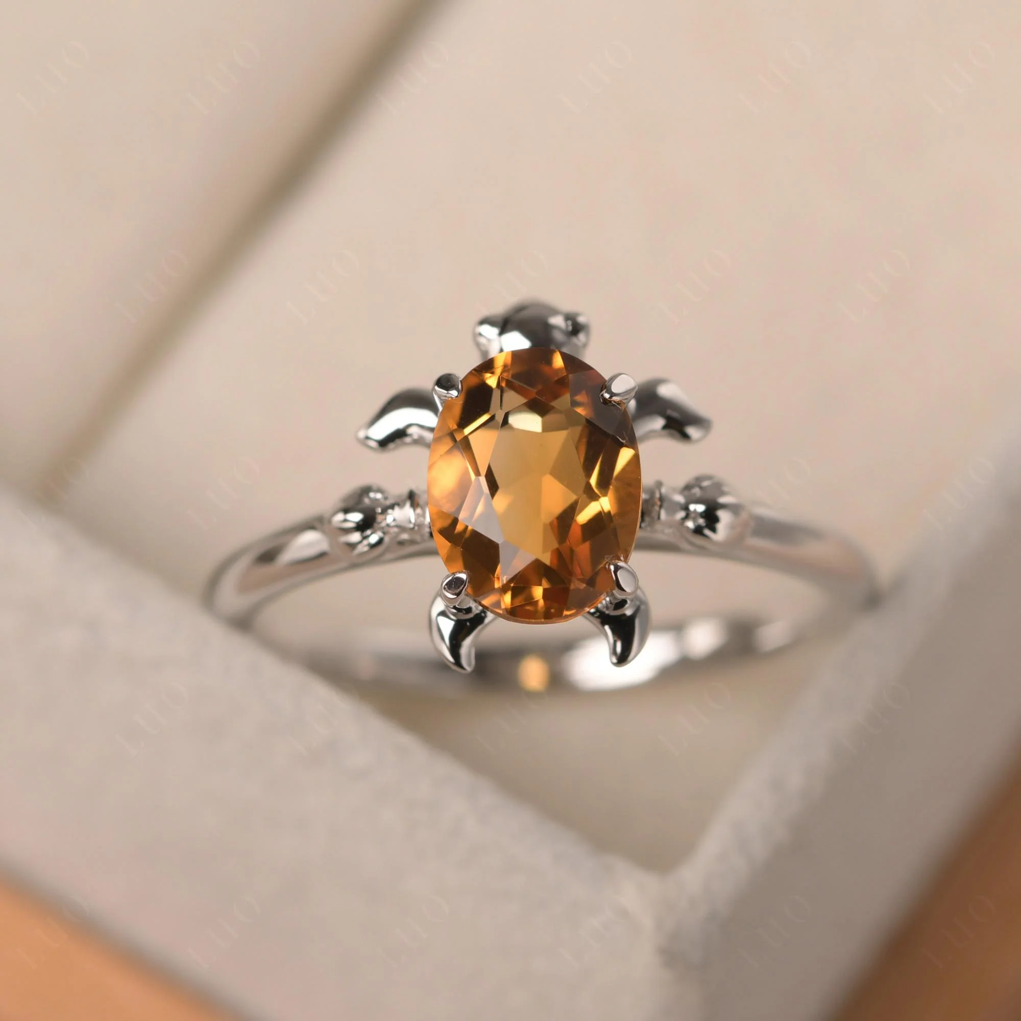Citrine Turtle Engagement Ring - Image 29