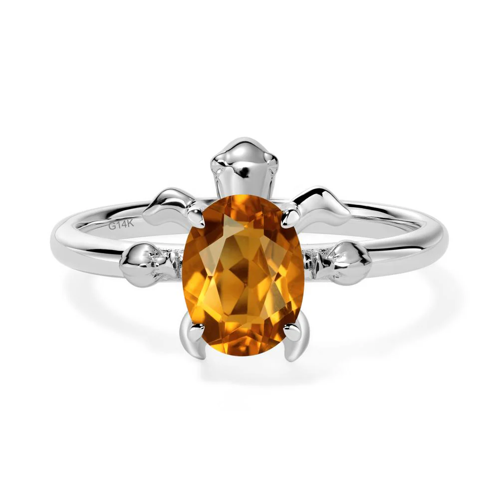 Citrine Turtle Engagement Ring - Image 3