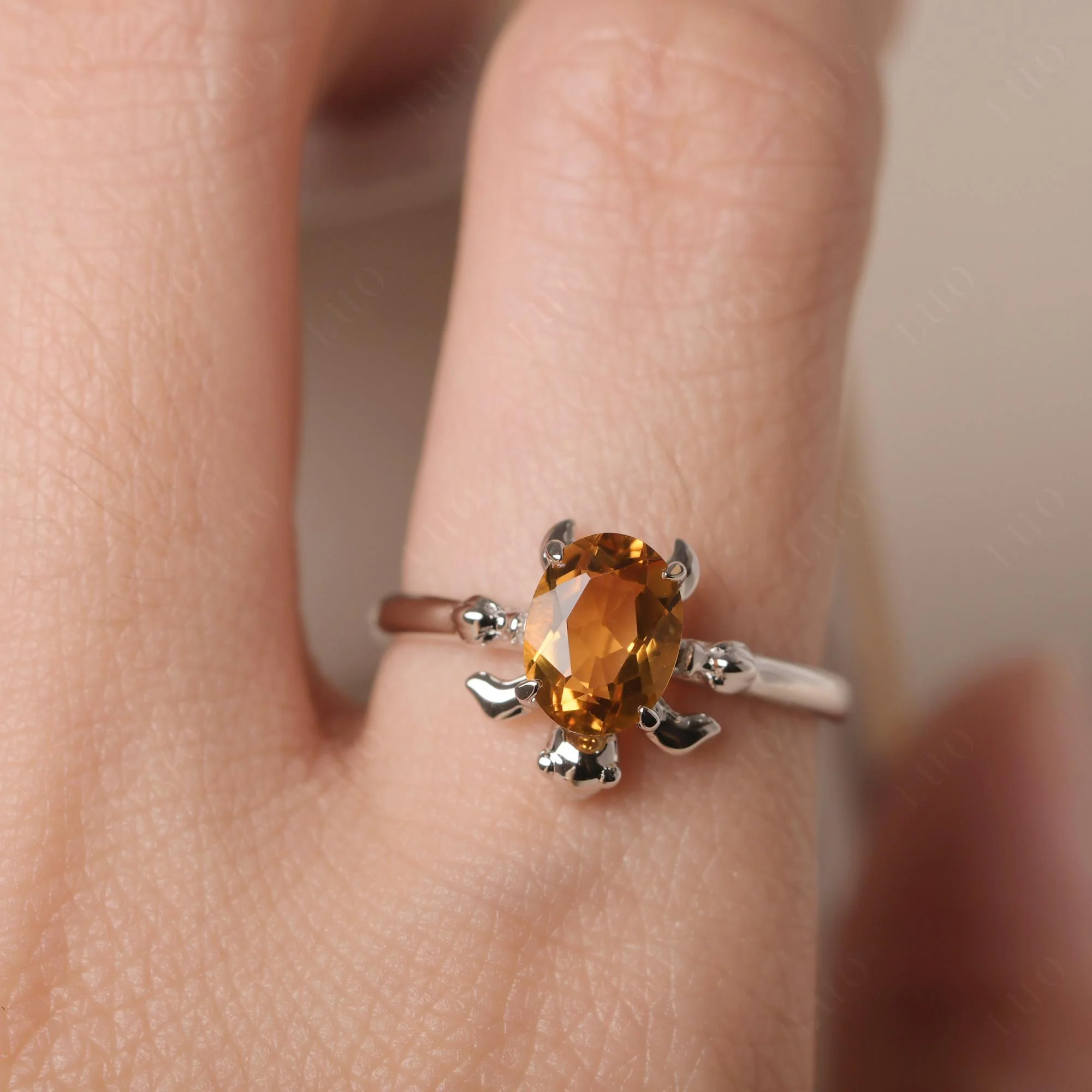 Citrine Turtle Engagement Ring - Image 33