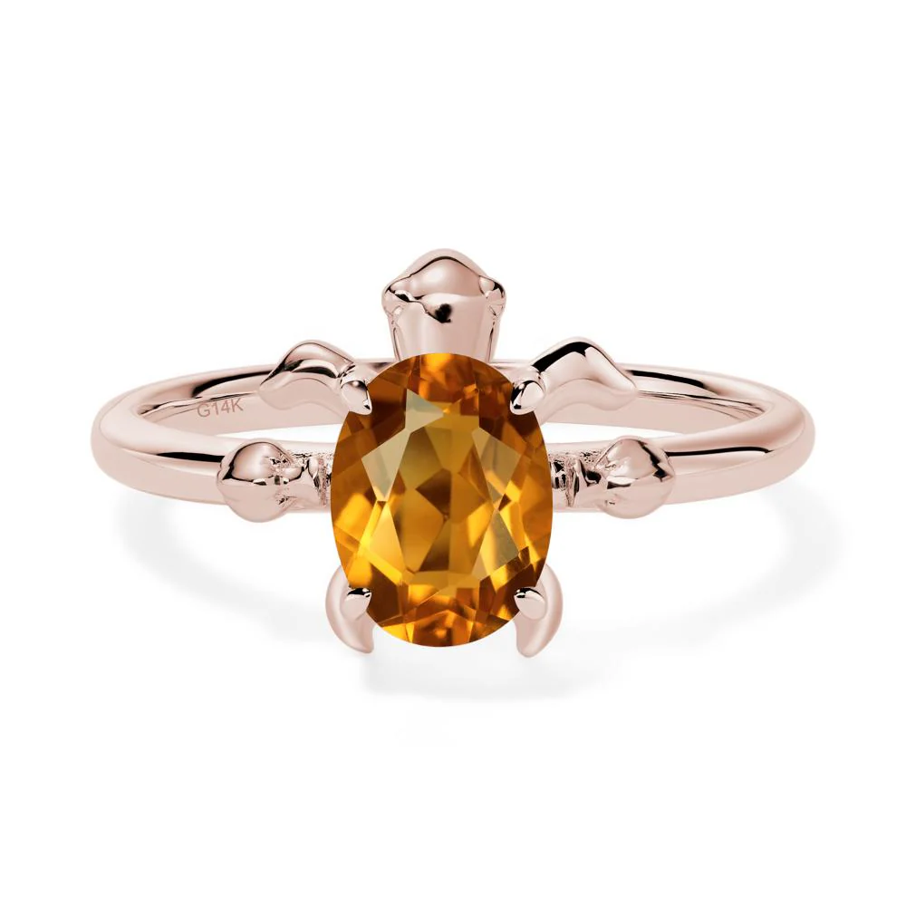 Citrine Turtle Engagement Ring - Image 5