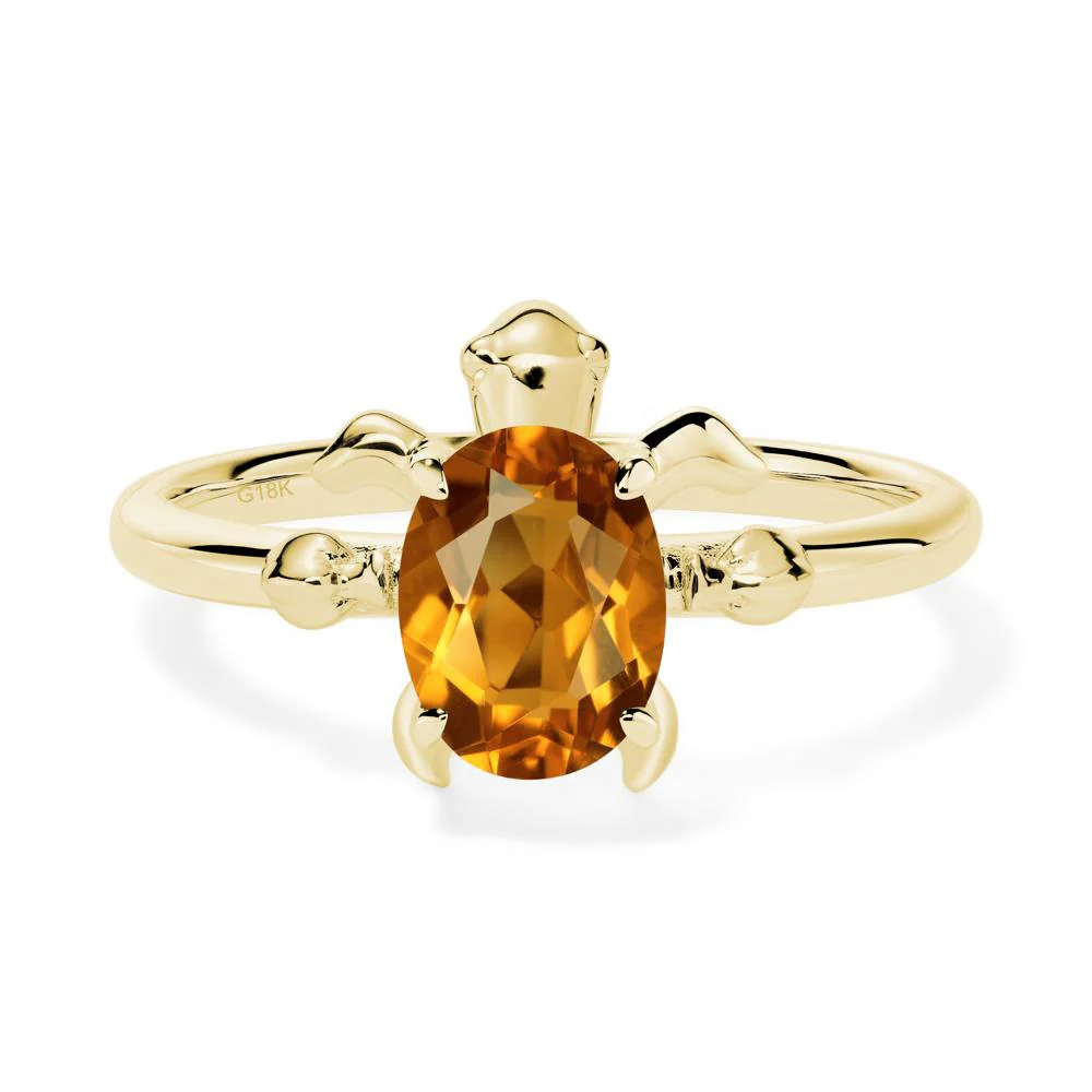 Citrine Turtle Engagement Ring - Image 7