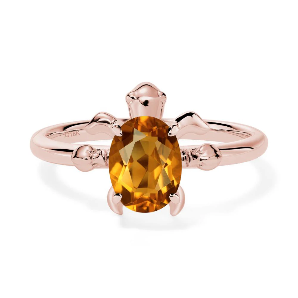 Citrine Turtle Engagement Ring - Image 8