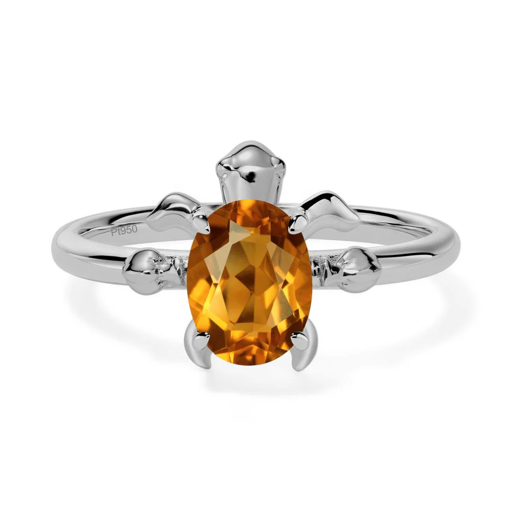 Citrine Turtle Engagement Ring - Image 9