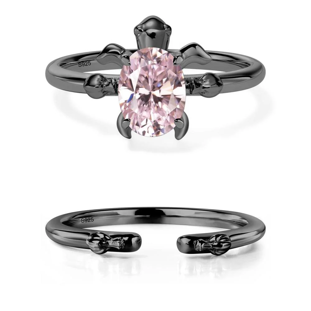 Pink Cubic Zirconia Turtle Ring - Image 23