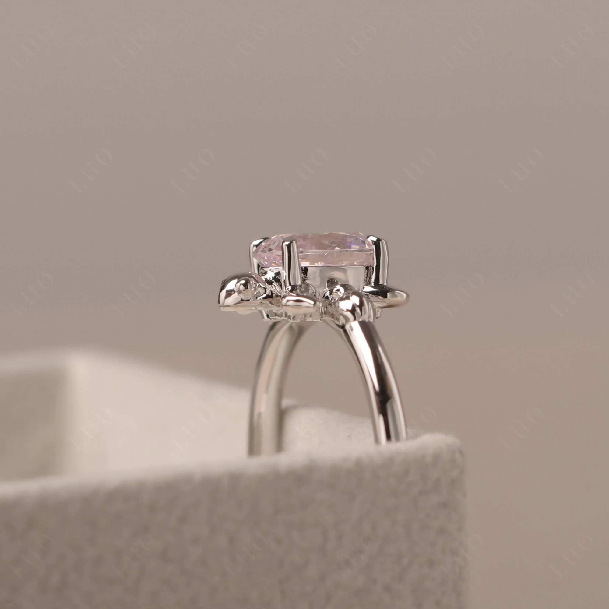 Pink Cubic Zirconia Turtle Ring - Image 32