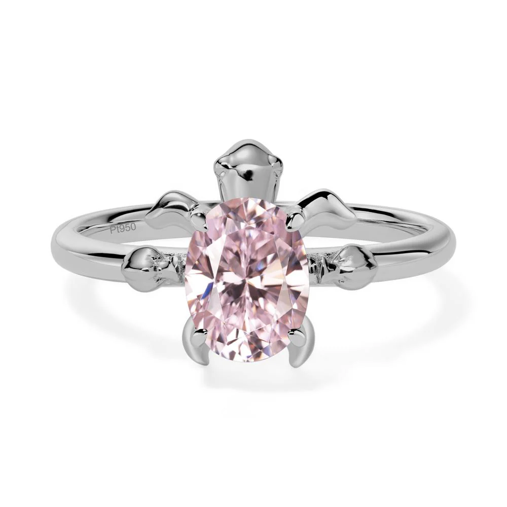 Pink Cubic Zirconia Turtle Ring - Image 9