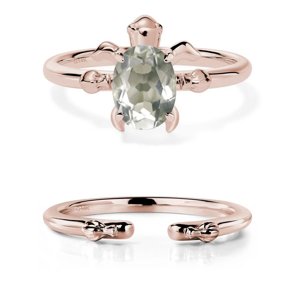 Green Amethyst Sea Turtle Ring - Image 11