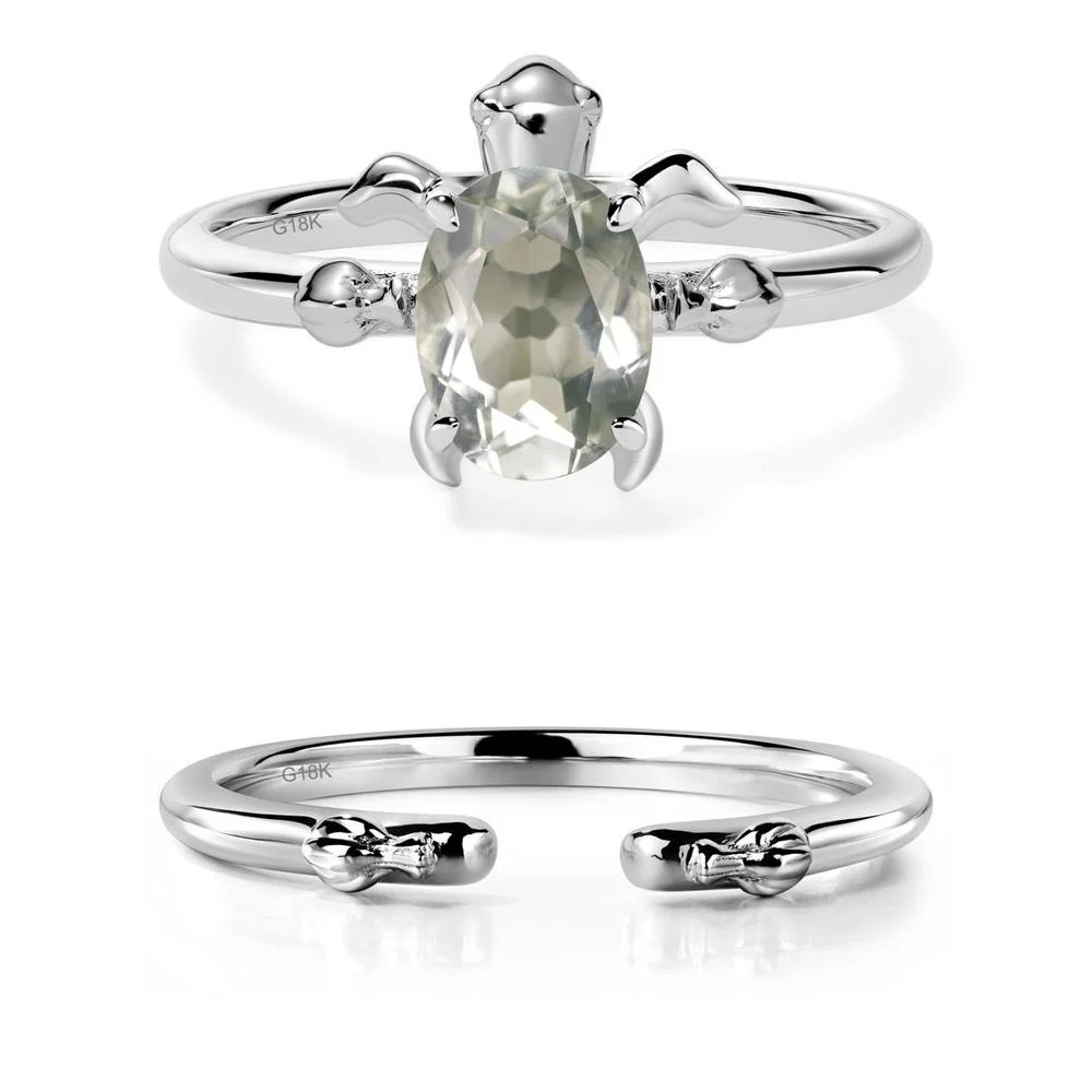 Green Amethyst Sea Turtle Ring - Image 19