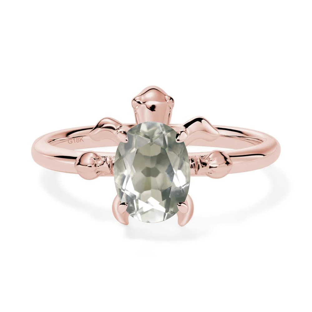 Green Amethyst Sea Turtle Ring - Image 8