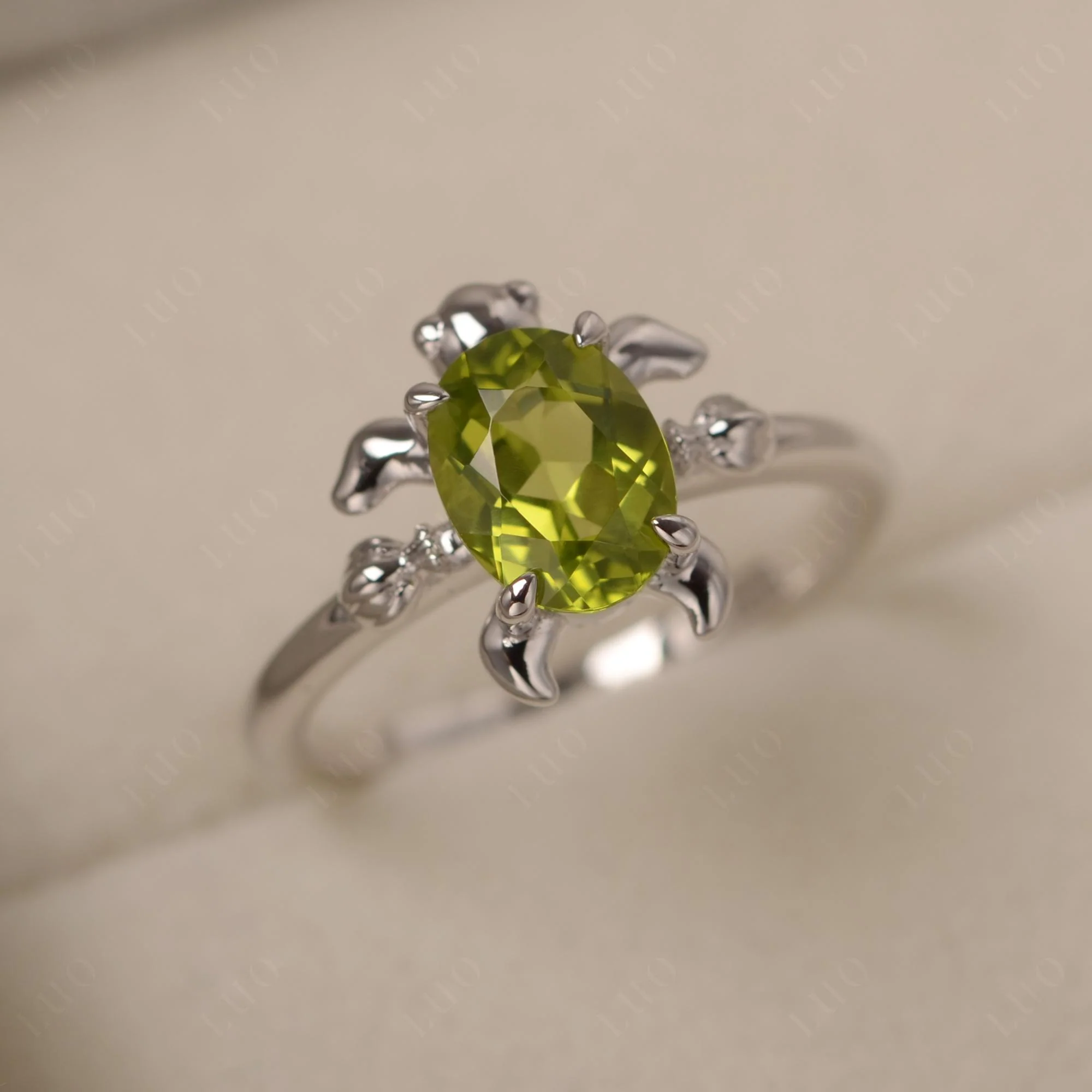 Peridot Sea Turtle Ring - Image 29