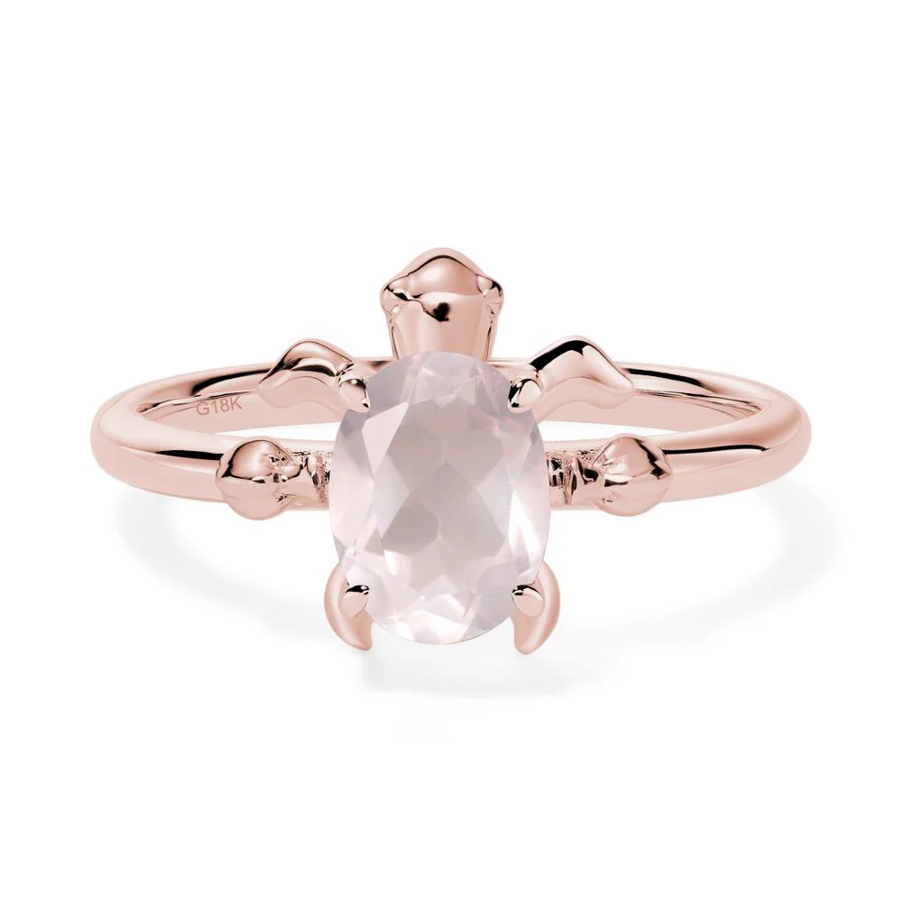 Rose Quartz Turtle Engagement Ring - Image 8